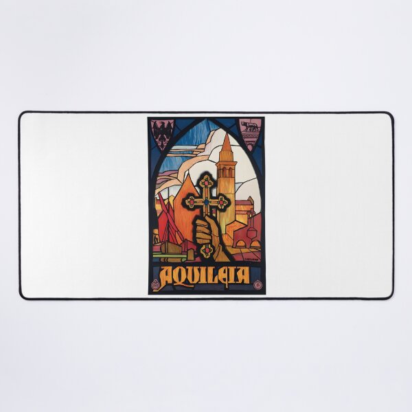 Item preview, Aquileia: Vintage Italian Tourism Stained Glass Poster designed and sold by CharlieDesings.