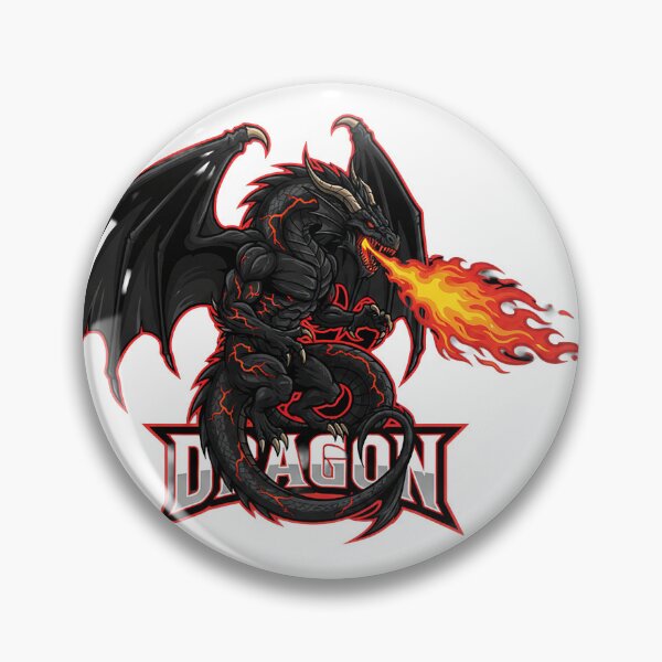 Item preview, Raging Fire Dragon Mascot – Dark Fantasy Gaming Emblem designed and sold by RobiCom.