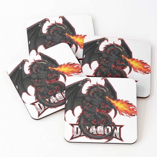 Item preview, Raging Fire Dragon Mascot – Dark Fantasy Gaming Emblem designed and sold by RobiCom.