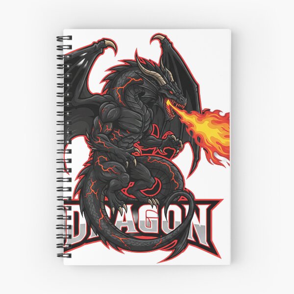Item preview, Raging Fire Dragon Mascot – Dark Fantasy Gaming Emblem designed and sold by RobiCom.