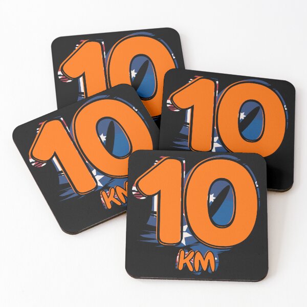 Item preview, 10KM Running Achievement - Australian - Electric Orange designed and sold by NineSevenFour.