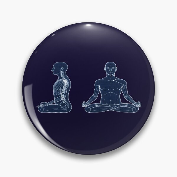 Item preview, Meditation Anatomy Blueprint - Yoga Lotus Pose Schematic designed and sold by Dakson Design - Fantasy Art.