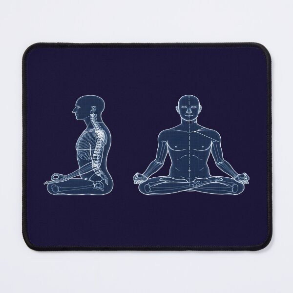 Item preview, Meditation Anatomy Blueprint - Yoga Lotus Pose Schematic designed and sold by Dakson Design - Fantasy Art.