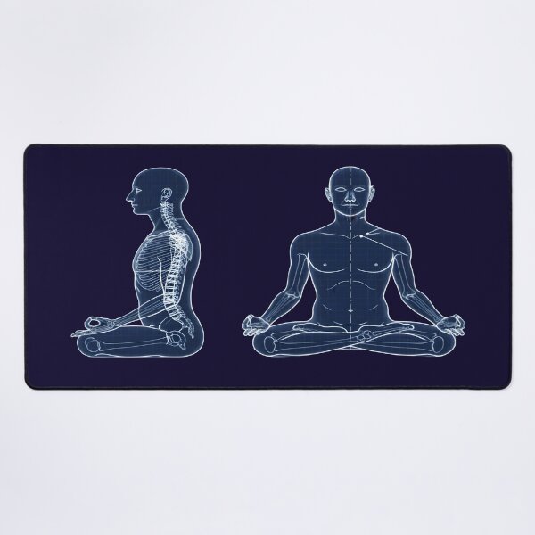Item preview, Meditation Anatomy Blueprint - Yoga Lotus Pose Schematic designed and sold by Dakson Design - Fantasy Art.