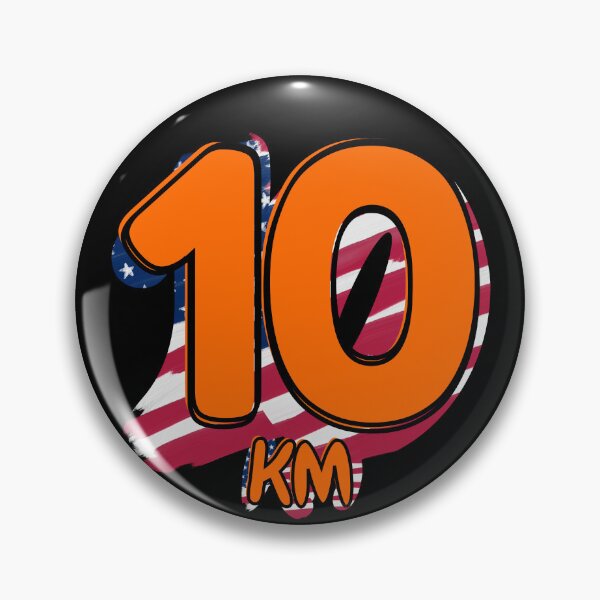 Item preview, 10KM Running Achievement - United States - Electric Orange designed and sold by NineSevenFour.