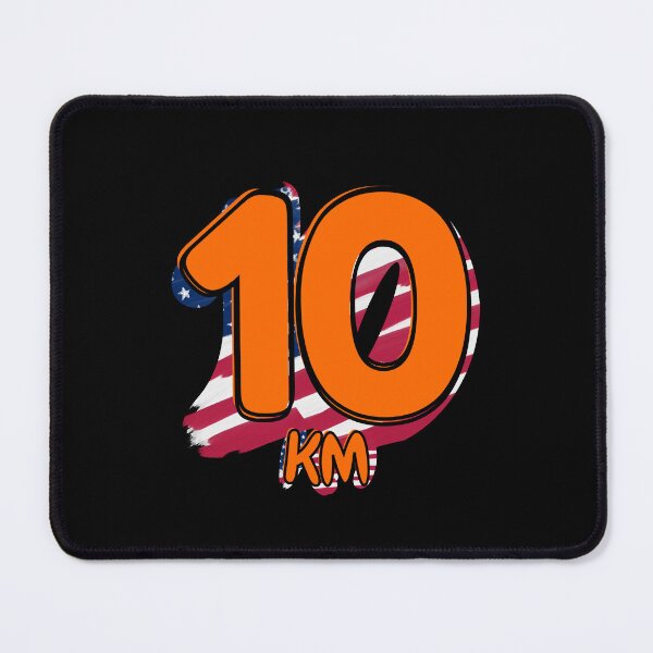 Item preview, 10KM Running Achievement - United States - Electric Orange designed and sold by NineSevenFour.