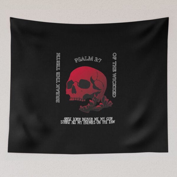 Item preview, Psalm 3:7 Vintage Skull Christian Bible Verse Funny designed and sold by w66aboo.