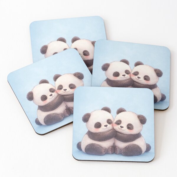 Item preview, Cute Panda Love – Adorable Couple Panda Illustration for Comfort & Positivity designed and sold by ArtByKapil.