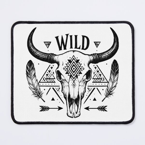 Item preview, Wild Western Boho Buffalo Skull – Tribal Vintage Design designed and sold by truongloc246.
