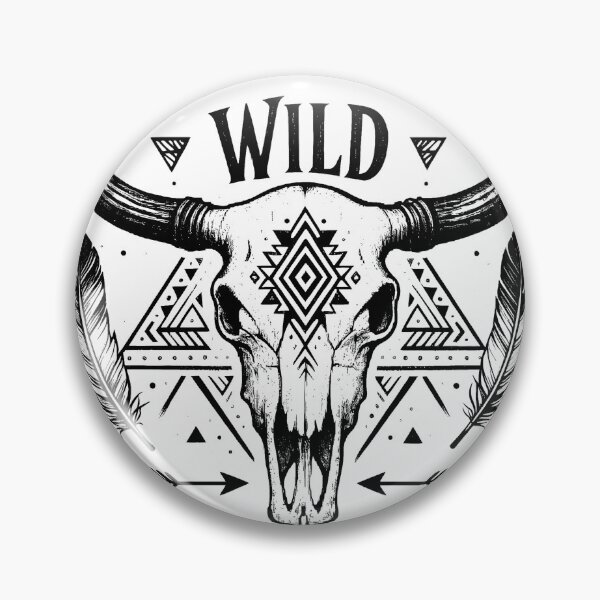 Item preview, Wild Western Boho Buffalo Skull – Tribal Vintage Design designed and sold by truongloc246.