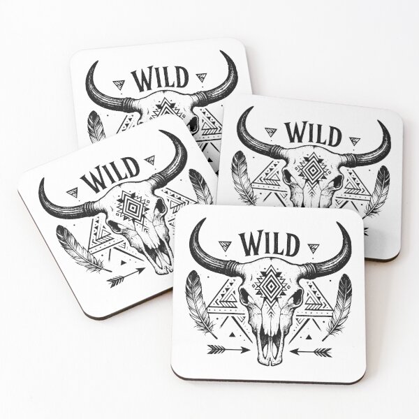 Item preview, Wild Western Boho Buffalo Skull – Tribal Vintage Design designed and sold by truongloc246.