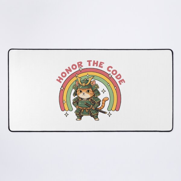 Item preview, Honor The Code Samurai Cat Japanese Warrior Rainbow designed and sold by Emmatshirt1.