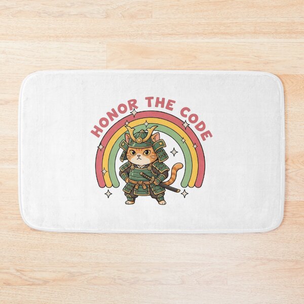 Item preview, Honor The Code Samurai Cat Japanese Warrior Rainbow designed and sold by Emmatshirt1.