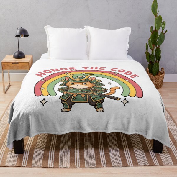 Item preview, Honor The Code Samurai Cat Japanese Warrior Rainbow designed and sold by Emmatshirt1.
