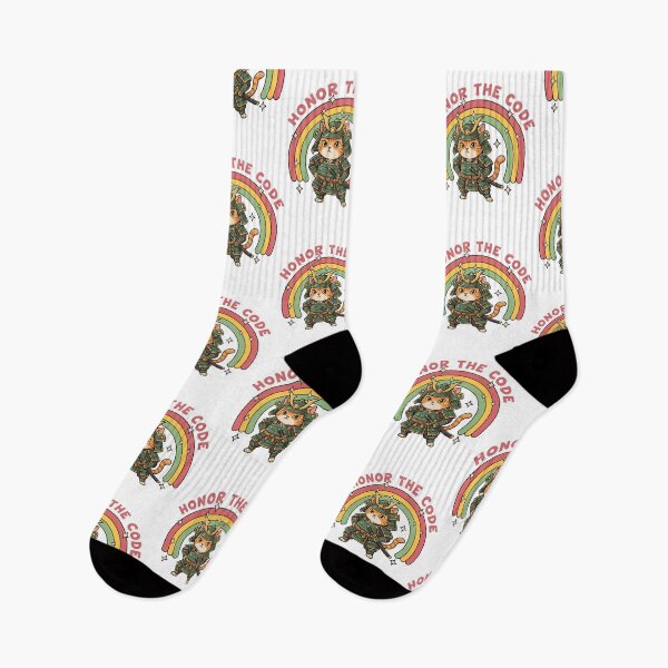 Item preview, Honor The Code Samurai Cat Japanese Warrior Rainbow designed and sold by Emmatshirt1.