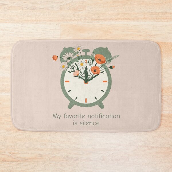 Item preview, Retro Floral Alarm Clock – My Favorite Notification is Silence – Digital Detox Art designed and sold by Design_Your_Day.