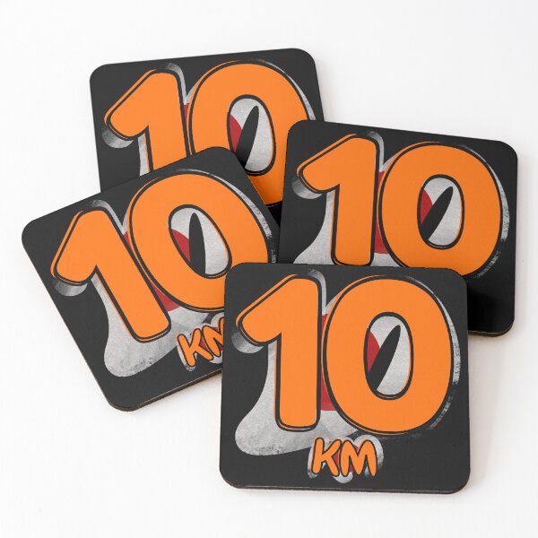 Item preview, 10KM Running Achievement - Japan - Electric Orange designed and sold by NineSevenFour.