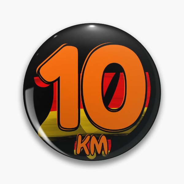 Item preview, 10KM Running Achievement - German - Electric Orange designed and sold by NineSevenFour.