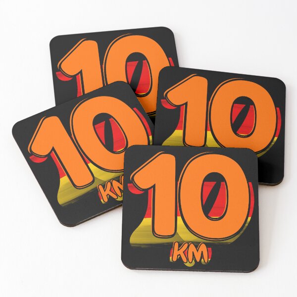 Item preview, 10KM Running Achievement - German - Electric Orange designed and sold by NineSevenFour.