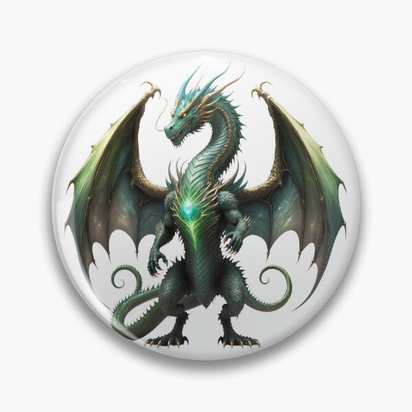 Item preview, Emerald Arcane Dragon Guardian – Mystic Fantasy Creature Art designed and sold by RobiCom.