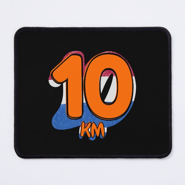 Item preview, 10KM Running Achievement - Dutch - Electric Orange designed and sold by NineSevenFour.
