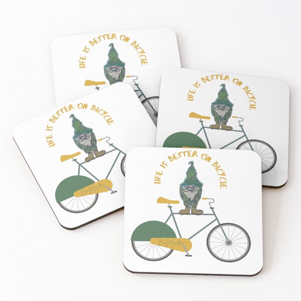Item preview, Cute handdrawn gnome on bicycle- Cool illustration designed and sold by FilMate.