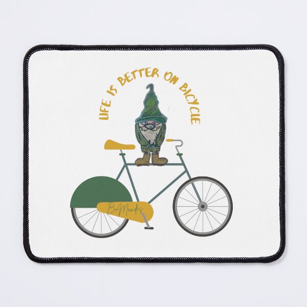 Item preview, Cute handdrawn gnome on bicycle- Cool illustration designed and sold by FilMate.