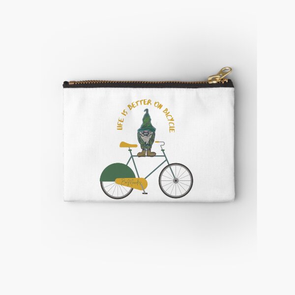 Item preview, Cute handdrawn gnome on bicycle- Cool illustration designed and sold by FilMate.