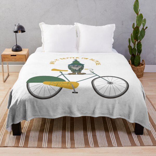 Item preview, Cute handdrawn gnome on bicycle- Cool illustration designed and sold by FilMate.