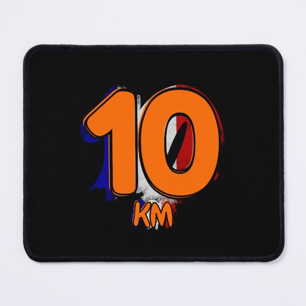 Item preview, 10KM Running Achievement - French - Electric Orange designed and sold by NineSevenFour.
