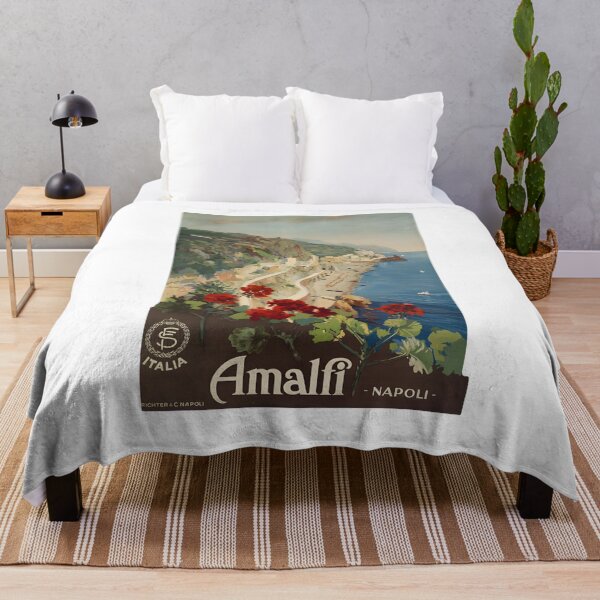 Item preview, Vintage Amalfi Coast Travel Poster: Napoli & Mediterranean Charm designed and sold by CharlieDesings.