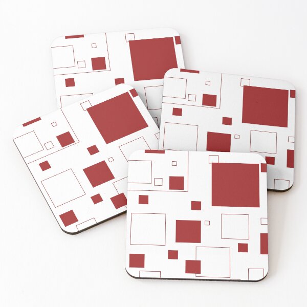 Item preview, Square pattern | Red squares | Red stripes | Dynamic background designed and sold by dfly-creations.