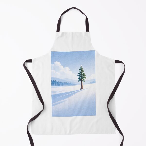 Item preview, Minimalist Redwood Tree in Snow Digital Illustration designed and sold by Liminal Inscapes.