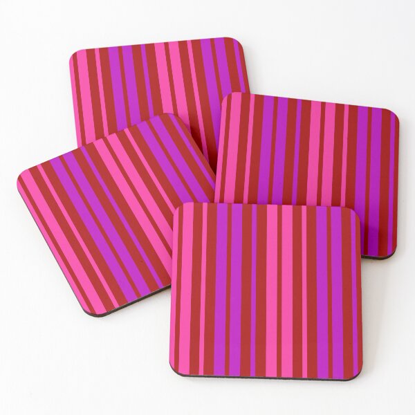 Item preview, Purple Pink Stripes On Red Pattern Design  designed and sold by PatternTitan.