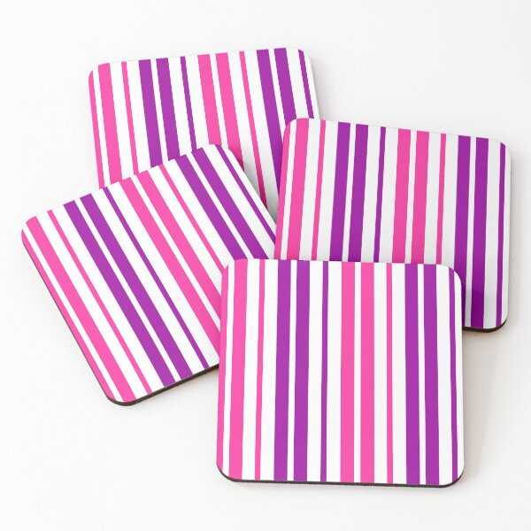 Item preview, Purple Pink Stripes On White Pattern Design  designed and sold by PatternTitan.