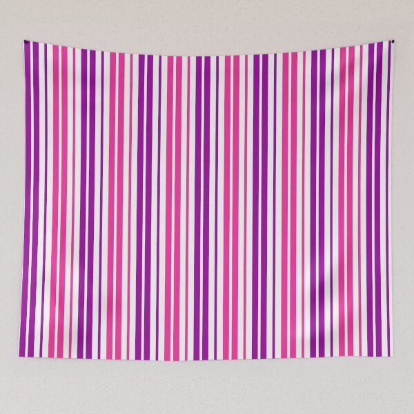 Item preview, Purple Pink Stripes On White Pattern Design  designed and sold by PatternTitan.