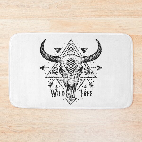 Item preview, Wild Boho Buffalo Skull – Western Tribal Vintage Design designed and sold by truongloc246.
