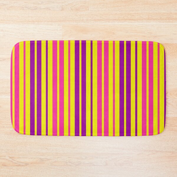 Item preview, Purple Pink Stripes On Yellow Pattern Design  designed and sold by PatternTitan.