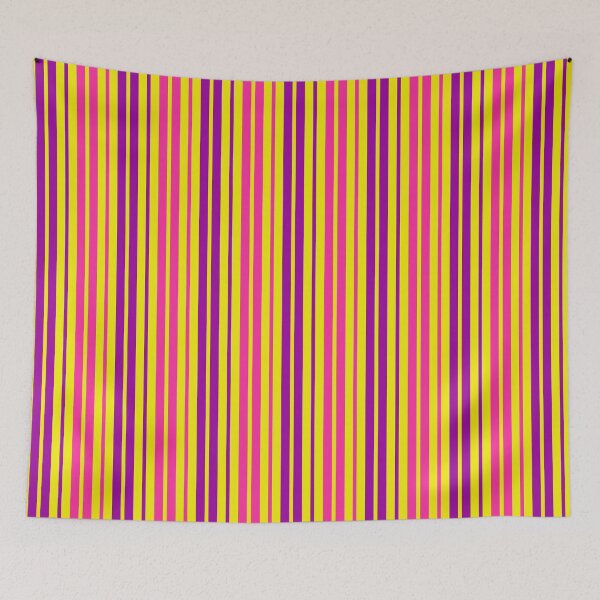 Item preview, Purple Pink Stripes On Yellow Pattern Design  designed and sold by PatternTitan.