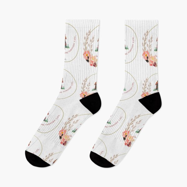 Item preview, Colorful Gnome Girl Swinging | Whimsical Floral Illustration designed and sold by FilMate.