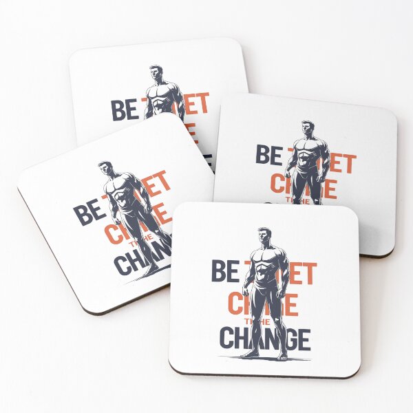 Item preview, Be The Change motivational slogan designed and sold by SloganSauce.