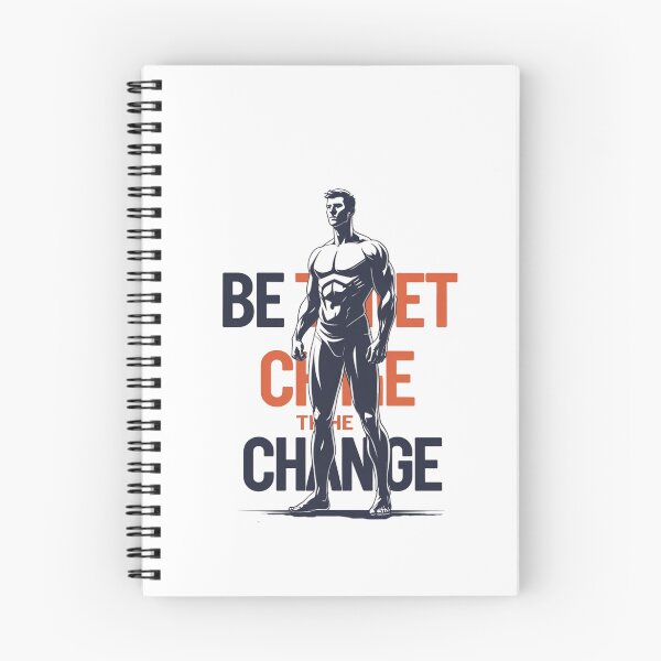Item preview, Be The Change motivational slogan designed and sold by SloganSauce.