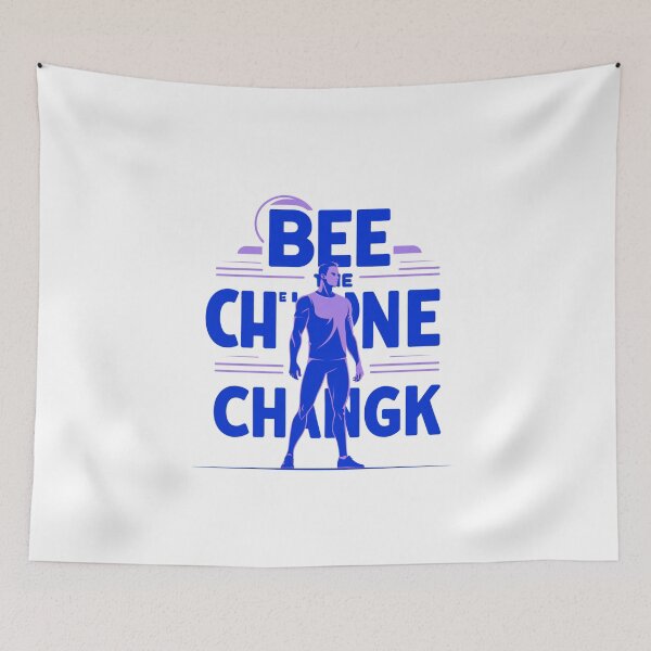 Item preview, Be The Change mindset art designed and sold by SloganSauce.