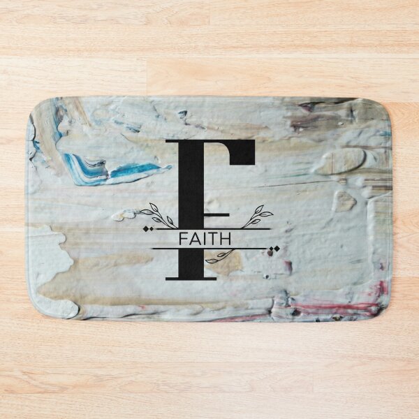 Item preview, Monogram...F (Faith)...on colourful textured cement/concrete wall background designed and sold by CHASAcreative.