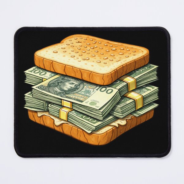 Item preview, 90s Retro PLN Money Sandwich – Funny Polish Zloty Cash Bread Stack Art designed and sold by digitalbitcraft.