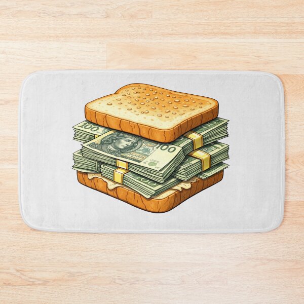 Item preview, 90s Retro PLN Money Sandwich – Funny Polish Zloty Cash Bread Stack Art designed and sold by digitalbitcraft.