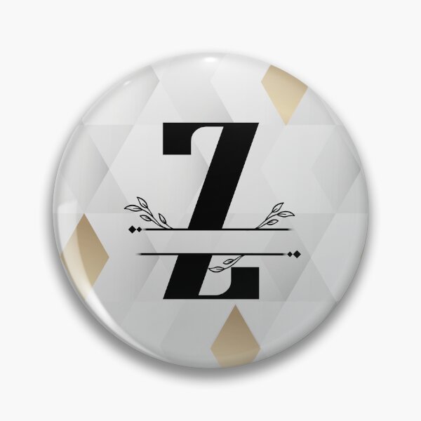 Item preview, Monogram...Z... with abstract gold and grey diamond background designed and sold by CHASAcreative.