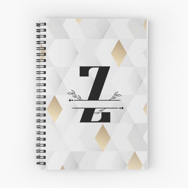 Item preview, Monogram...Z... with abstract gold and grey diamond background designed and sold by CHASAcreative.