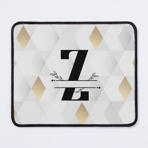 Item preview, Monogram...Z... with abstract gold and grey diamond background designed and sold by CHASAcreative.