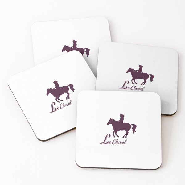 Item preview, Le Cheval – Burgundy Rider on Horse Minimal Logo designed and sold by Dotadoari.